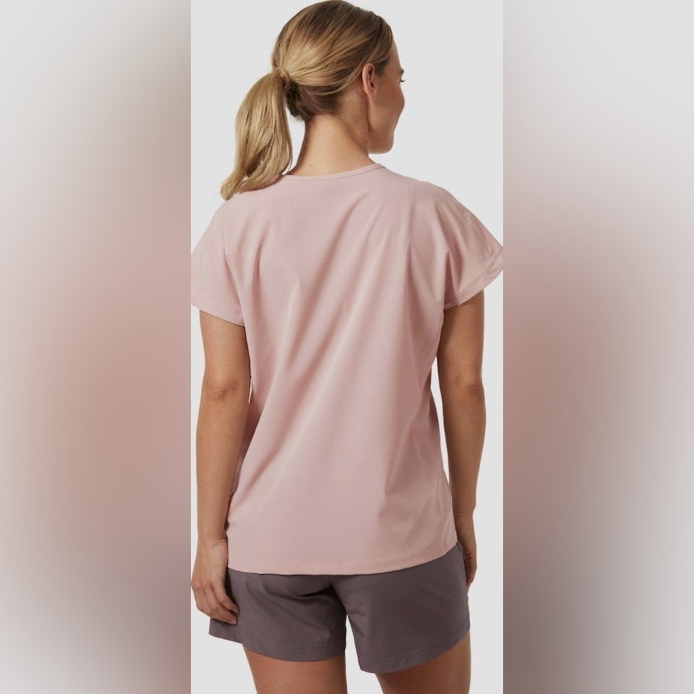 Helly Hansen HH Thalia Summer Top Pink Short Sleeve Activewear T-shirt Outdoor - Picture 2 of 16